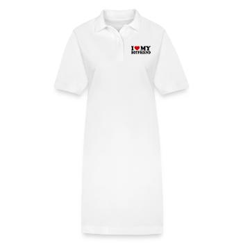 I love my boyfriend - Stanley/Stella Frauen Bio-Polokleid PAIGER - Weiß - Vorne