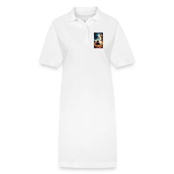 Universum mit Planet - Stanley/Stella Frauen Bio-Polokleid PAIGER - Weiß - Vorne