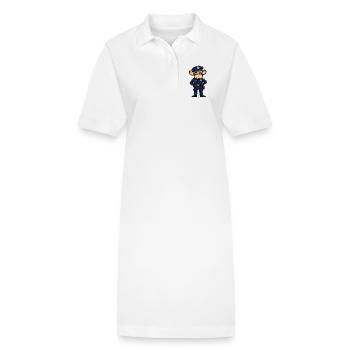 Monkey Police - Stanley/Stella PAIGER Organic Women’s Polo Dress - white - Front