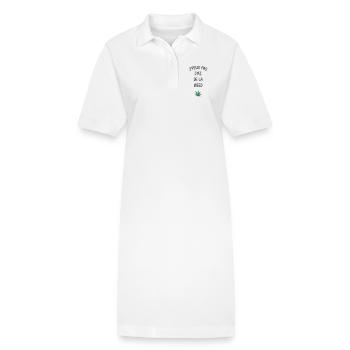 Ich kann nicht, ich habe Gras! - Stanley/Stella Frauen Bio-Polokleid PAIGER - Weiß - Vorne