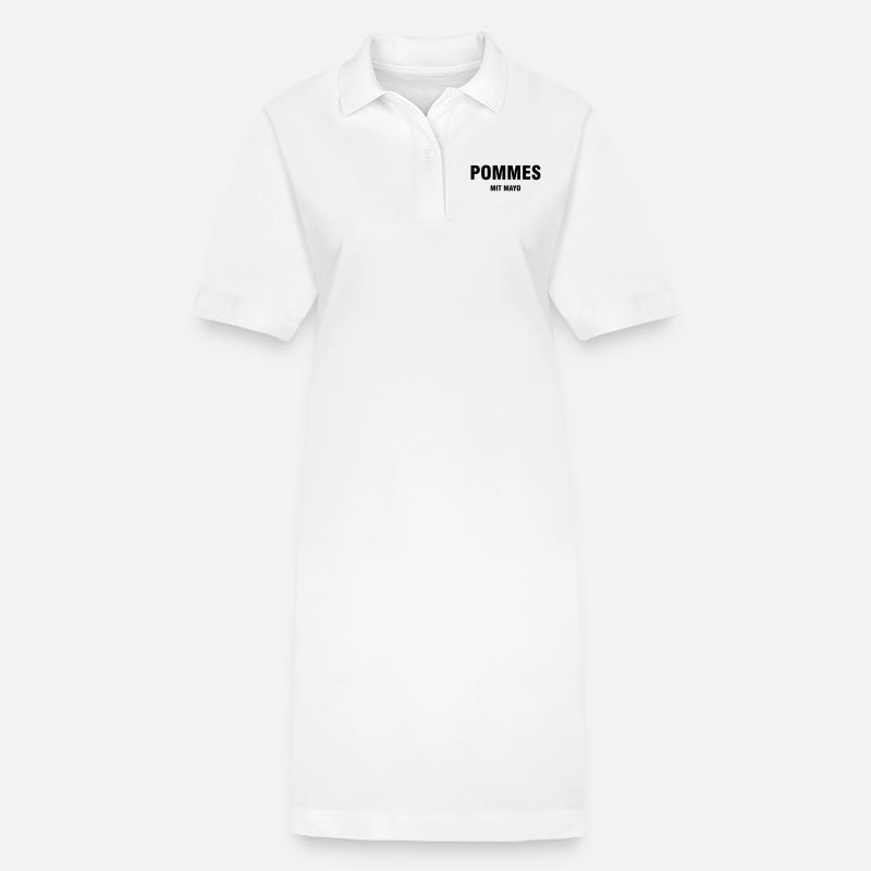 frites - Robe polo bio PAIGER Stanley/Stella Femme - blanc