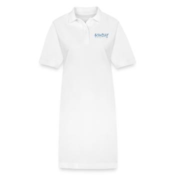 SUNDAY - Robe polo bio PAIGER Stanley/Stella Femme - blanc - Devant