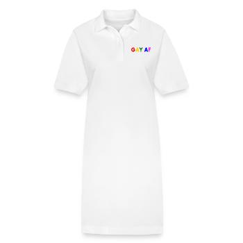 Gay af - Robe polo bio PAIGER Stanley/Stella Femme - blanc - Devant