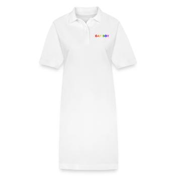 Gay boy - Robe polo bio PAIGER Stanley/Stella Femme - blanc - Devant