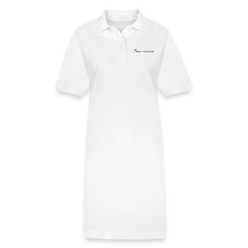 GELIEBTE. VIELEN DANK. DANKE, HERRIN. - Stanley/Stella Frauen Bio-Polokleid PAIGER - Weiß - Vorne