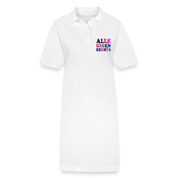 Alle gegen rechts - Stanley/Stella Frauen Bio-Polokleid PAIGER - Weiß - Vorne
