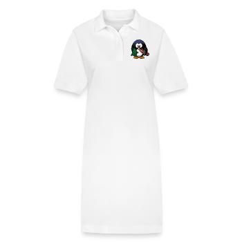 Pingouin, sur le chemin de la natation - Robe polo bio PAIGER Stanley/Stella Femme - blanc - Devant