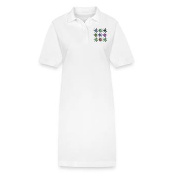 STERN. STERNE. STERN. STERNE. FEST. JAHRESTAG - Stanley/Stella Frauen Bio-Polokleid PAIGER - Weiß - Vorne