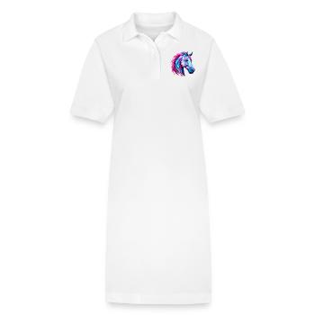 Tête de cheval - Robe polo bio PAIGER Stanley/Stella Femme - blanc - Devant