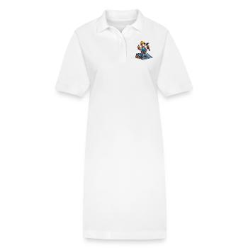 couvreur - Robe polo bio PAIGER Stanley/Stella Femme - blanc - Devant