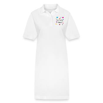 Je t'aime Maman - Stanley/Stella PAIGER Organic Women’s Polo Dress - white - Front