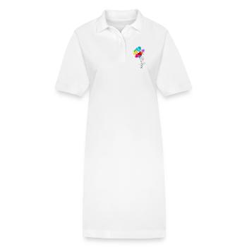 Strauß herzförmiger Luftballons - Stanley/Stella Frauen Bio-Polokleid PAIGER - Weiß - Vorne