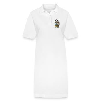 Alpenhütte dans une chope de bière - Robe polo bio PAIGER Stanley/Stella Femme - blanc - Devant