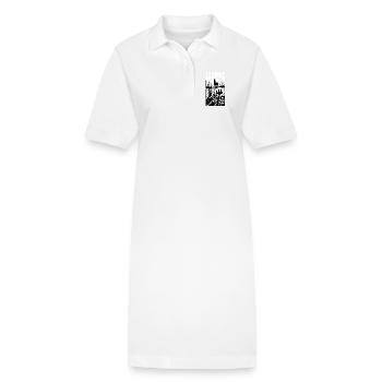 Llamas They Spit They Judge Horror - Stanley/Stella PAIGER Organic Women’s Polo Dress - white - Front
