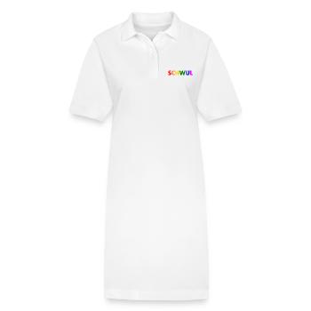 Schwul - Stanley/Stella Frauen Bio-Polokleid PAIGER - Weiß - Vorne