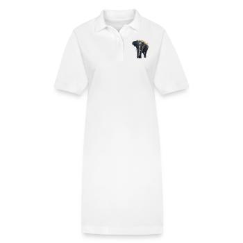 Elefant Tier - Stanley/Stella Frauen Bio-Polokleid PAIGER - Weiß - Vorne
