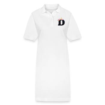 Unicorn Letter Rainbow Style "D" | be unique - Stanley/Stella PAIGER Organic Women’s Polo Dress - white - Front