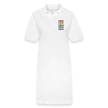 Regenbogen-LGBTQ - Stanley/Stella Frauen Bio-Polokleid PAIGER - Weiß - Vorne