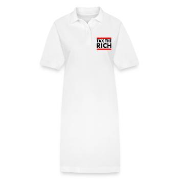 Tax the rich - Stanley/Stella PAIGER Organic Women’s Polo Dress - white - Front