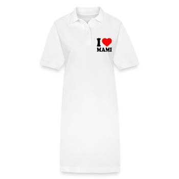 I love mami - Stanley/Stella Frauen Bio-Polokleid PAIGER - Weiß - Vorne