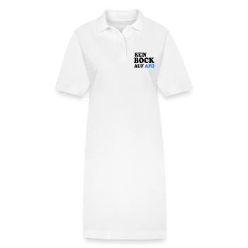 kein bock auf afd - Stanley/Stella Frauen Bio-Polokleid PAIGER - Weiß - Vorne