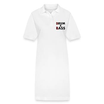 Drum and bass - rum and ass - Robe polo bio PAIGER Stanley/Stella Femme - blanc - Devant