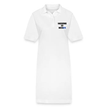 rassismus ist ekelhafd - Stanley/Stella Frauen Bio-Polokleid PAIGER - Weiß - Vorne