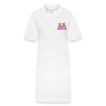 Einig gegen rechts - Stanley/Stella Frauen Bio-Polokleid PAIGER - Weiß - Vorne