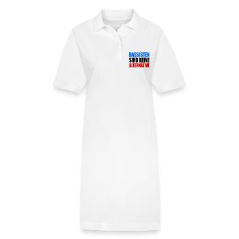 rassisten sind keine alternative - Stanley/Stella Frauen Bio-Polokleid PAIGER - Weiß - Vorne