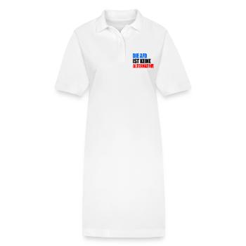 die afd ist keine alternative - Stanley/Stella Frauen Bio-Polokleid PAIGER - Weiß - Vorne