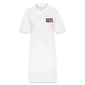 kein platz für afd - Stanley/Stella Frauen Bio-Polokleid PAIGER - Weiß - Vorne