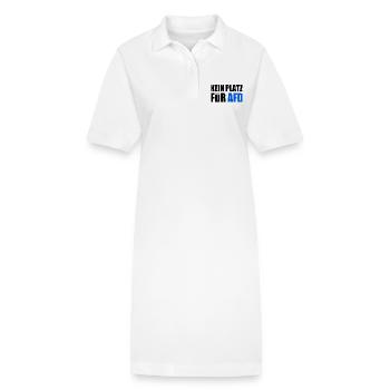 kein platz für afd - Stanley/Stella Frauen Bio-Polokleid PAIGER - Weiß - Vorne