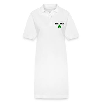 Trèfle d’Irlande - Robe polo bio PAIGER Stanley/Stella Femme - blanc - Devant