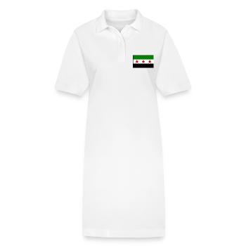 Drapeau de la Syrie - Robe polo bio PAIGER Stanley/Stella Femme - blanc - Devant
