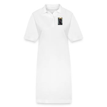 Portrait de famille dark fantasy - Robe polo bio PAIGER Stanley/Stella Femme - blanc - Devant
