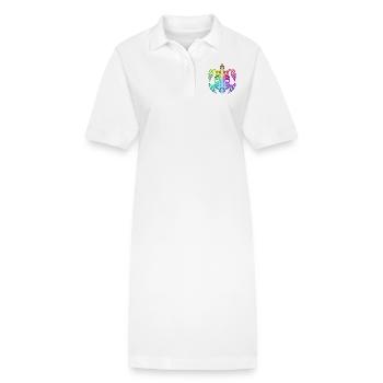 tahiti turtle - Robe polo bio PAIGER Stanley/Stella Femme - blanc - Devant