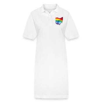 Ohio (USA) | echte Flagge | LGBTQIA+ - Stanley/Stella Frauen Bio-Polokleid PAIGER - Weiß - Vorne