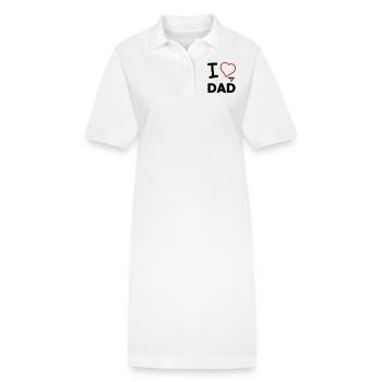 i love my dad - Stanley/Stella Frauen Bio-Polokleid PAIGER - Weiß - Vorne