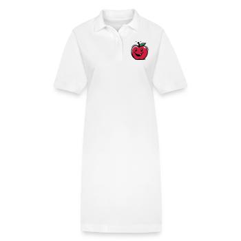 Cheerful apple enjoyment - Stanley/Stella PAIGER Organic Women’s Polo Dress - white - Front