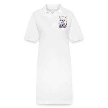 Drittes Auge, das alles sehende Auge, okkult - Stanley/Stella Frauen Bio-Polokleid PAIGER - Weiß - Vorne