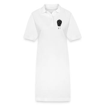 Montgolfière noir - Robe polo bio PAIGER Stanley/Stella Femme - blanc - Devant