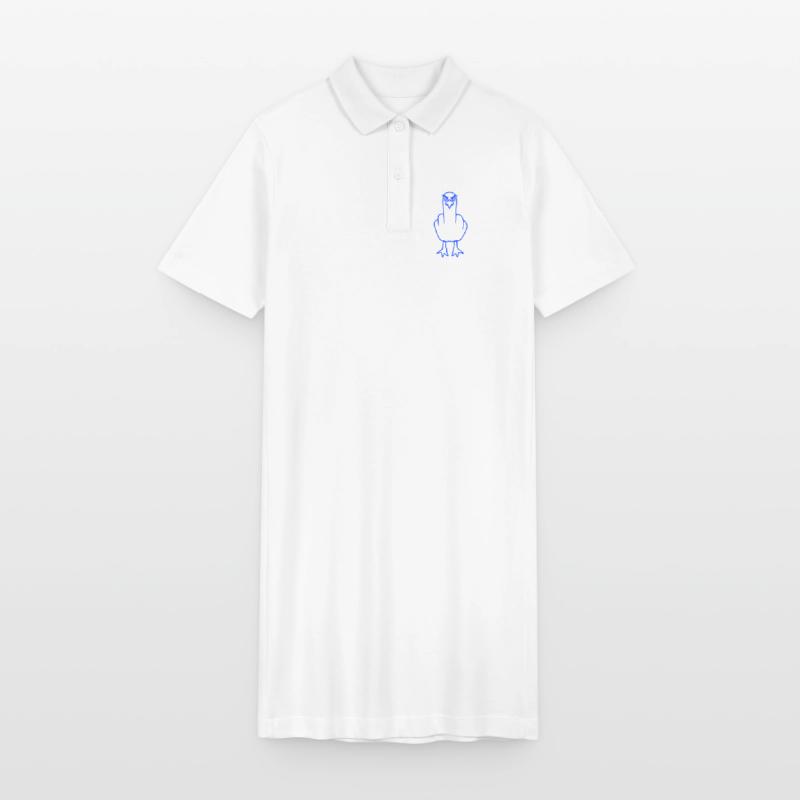 Möwe Mittelfinger Beleidigung Stinkefinger frech Stanley/Stella Frauen Bio-Polokleid PAIGER