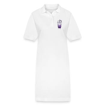 Latte Ube glacé - Robe polo bio PAIGER Stanley/Stella Femme - blanc - Devant