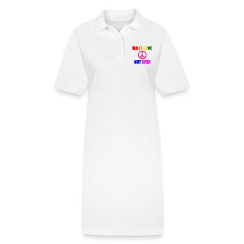 Make love not war - Robe polo bio PAIGER Stanley/Stella Femme - blanc - Devant