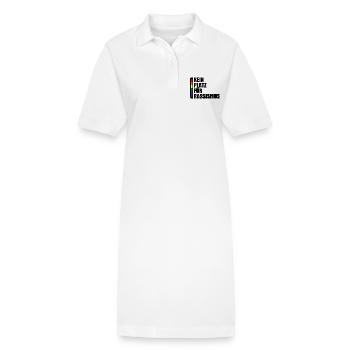 kein platz für rassismus - Stanley/Stella Frauen Bio-Polokleid PAIGER - Weiß - Vorne
