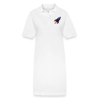 Raketenstart Durchstarter - Stanley/Stella Frauen Bio-Polokleid PAIGER - Weiß - Vorne