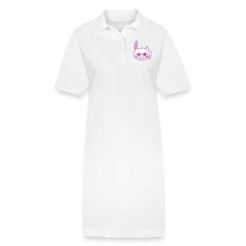 fröhlicher Hase - Stanley/Stella Frauen Bio-Polokleid PAIGER - Weiß - Vorne
