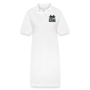 gorilla gang - Stanley/Stella Frauen Bio-Polokleid PAIGER - Weiß - Vorne