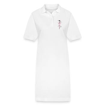 Points et lignes - Robe polo bio PAIGER Stanley/Stella Femme - blanc - Devant