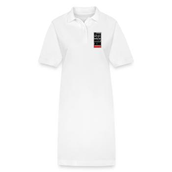 trop coloré - Robe polo bio PAIGER Stanley/Stella Femme - blanc - Devant